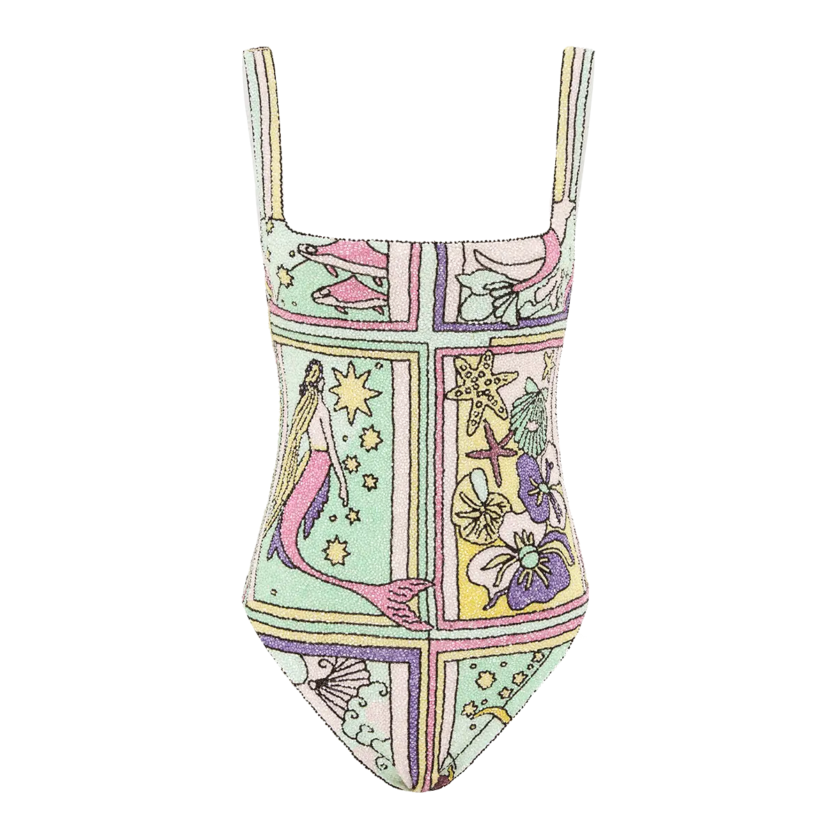 agua by agua bendit inspired printed one piece swimsuit