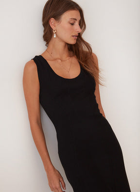 lightweight summer black sleeveless dress