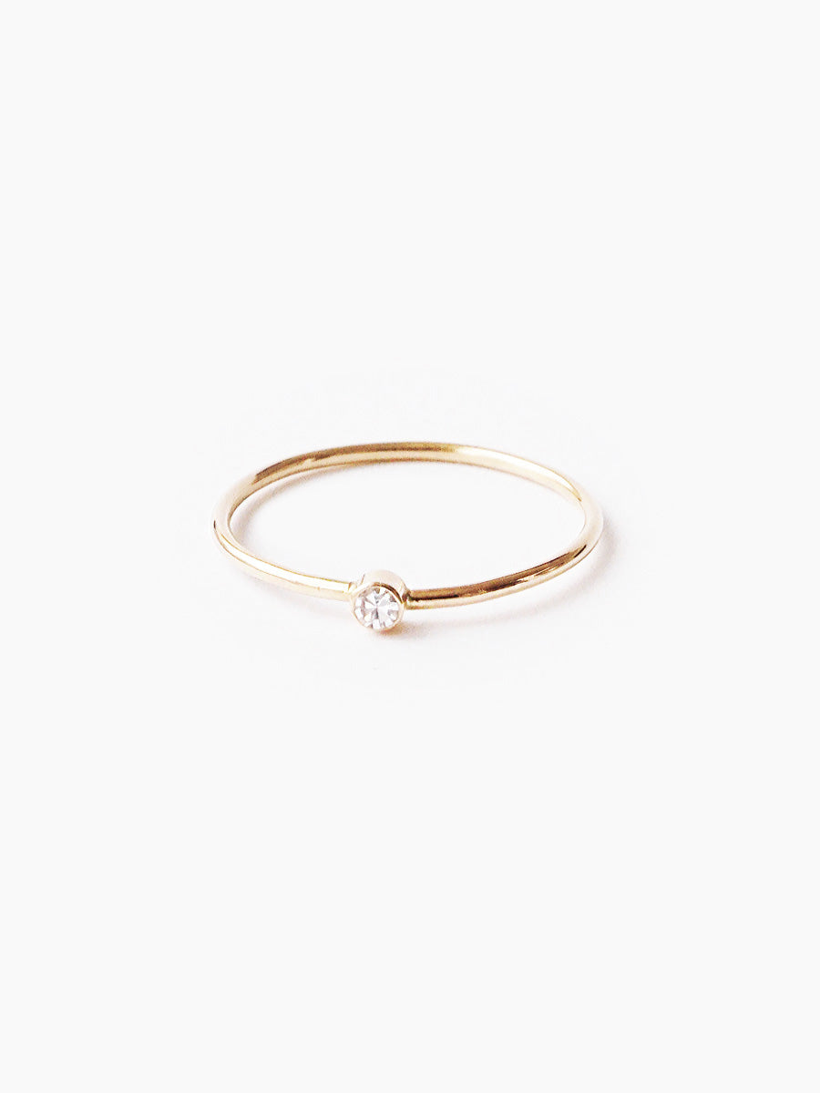 recycled 14k gold ethical diamond ring
