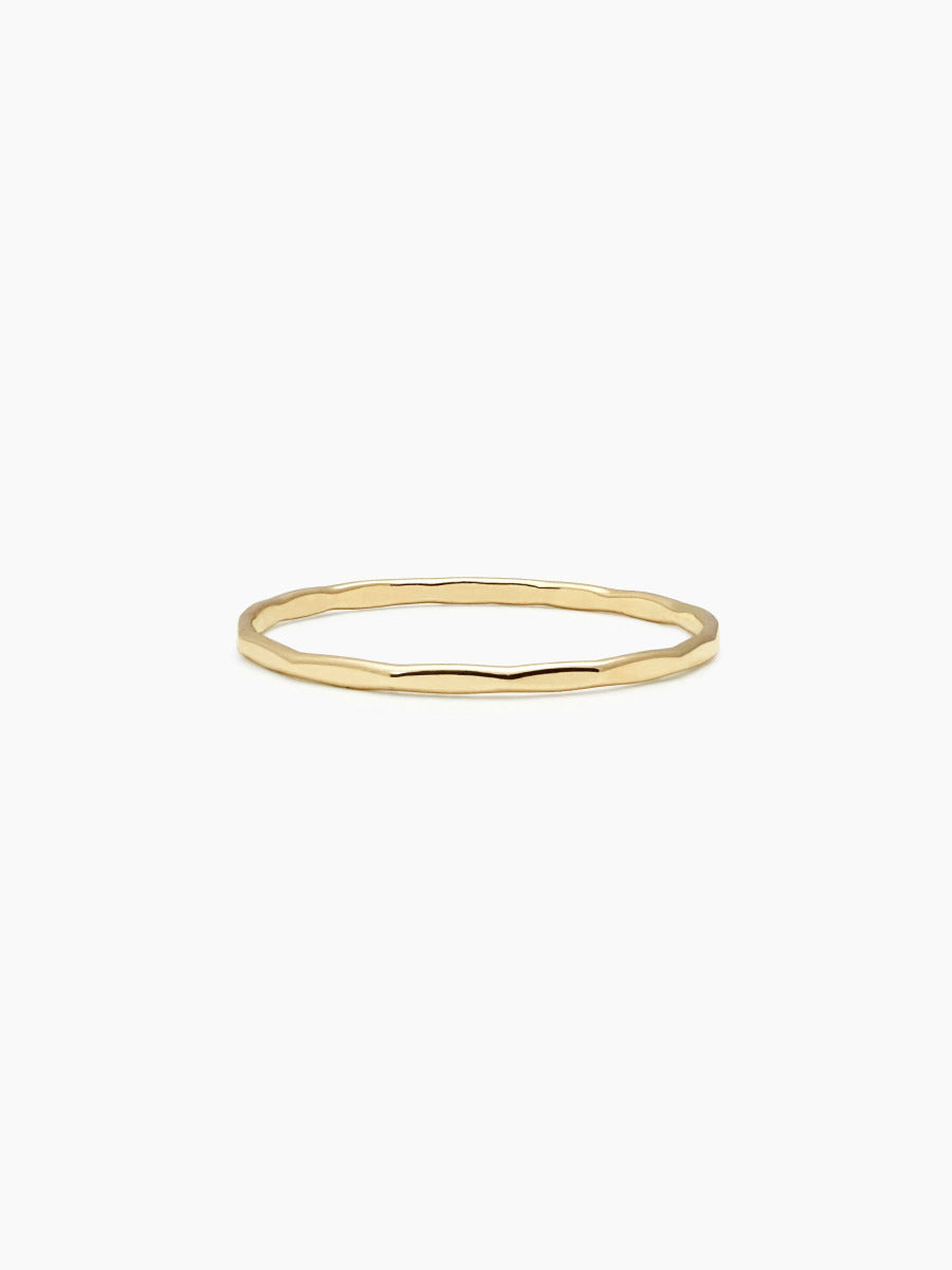 textured sustainable recycled 14k gold ring