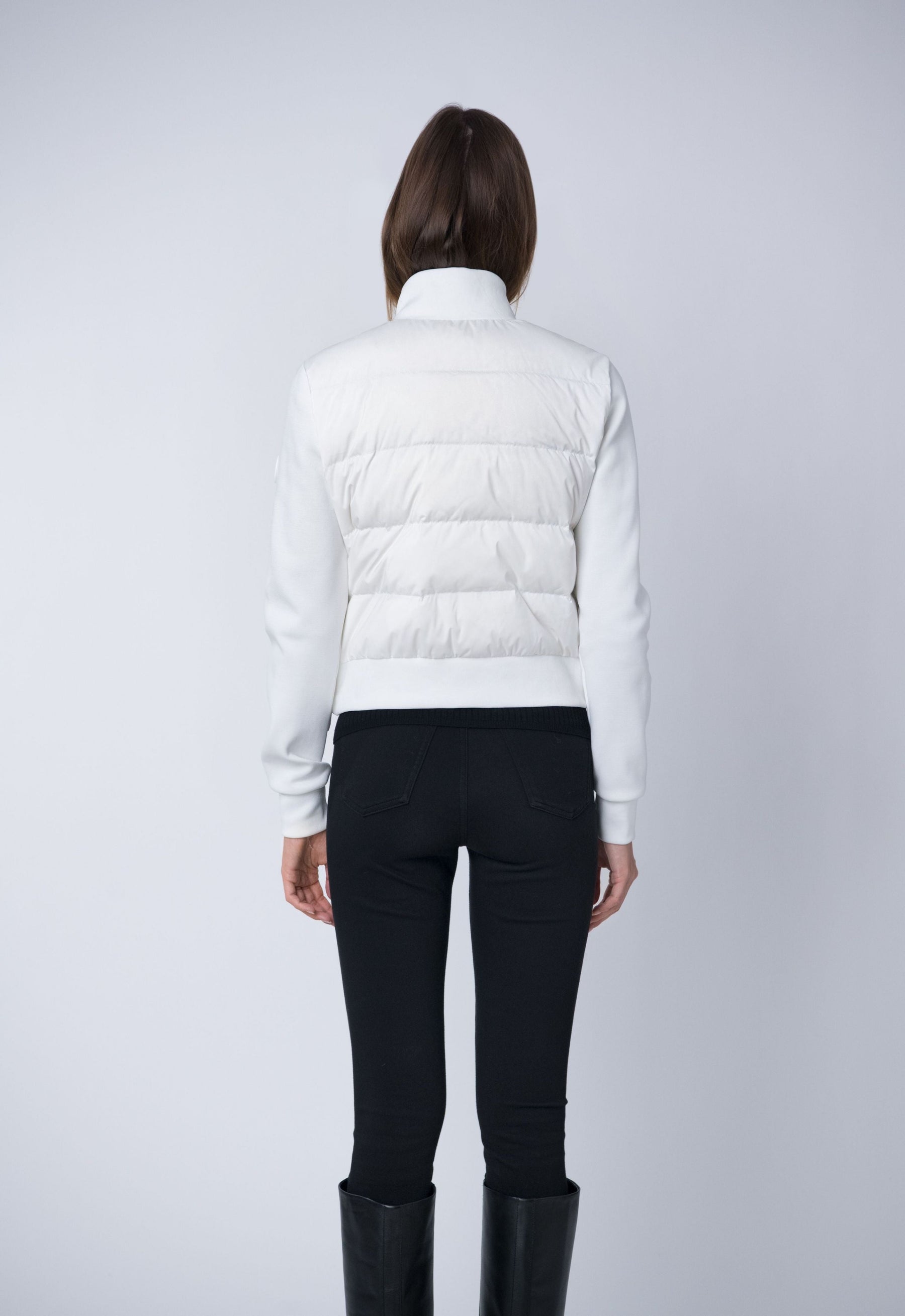 sustainable down puffer jacket in white