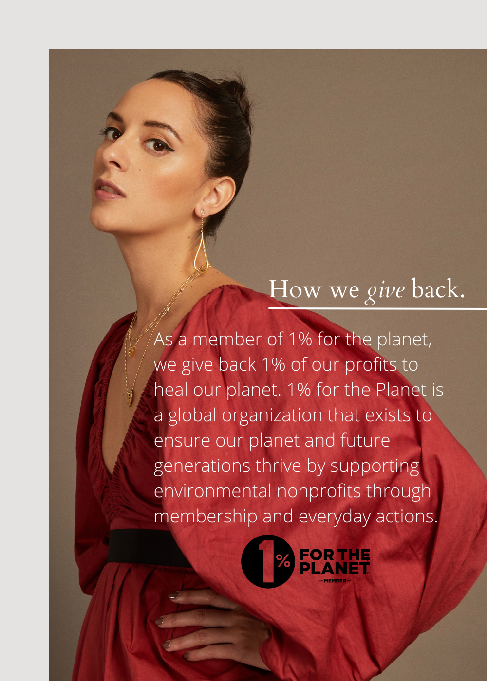 How cadre style gives back to the planet as a member 1% for the planet