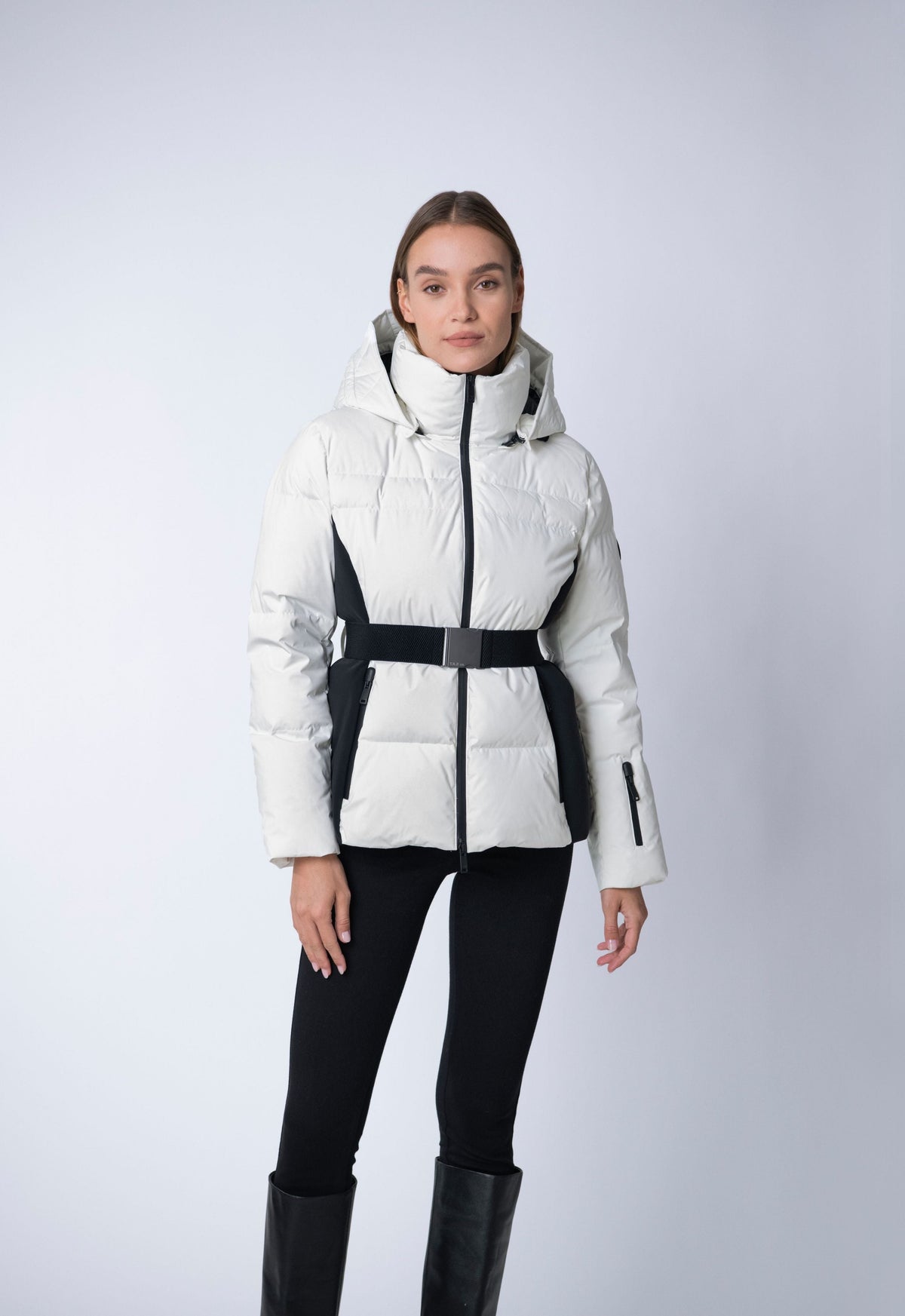 Belted puffer jacket 