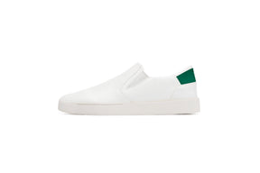 white vegan sneakers that slip on