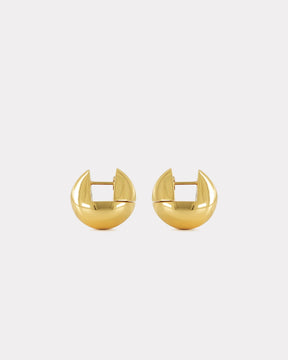 recycled gold orb earrings