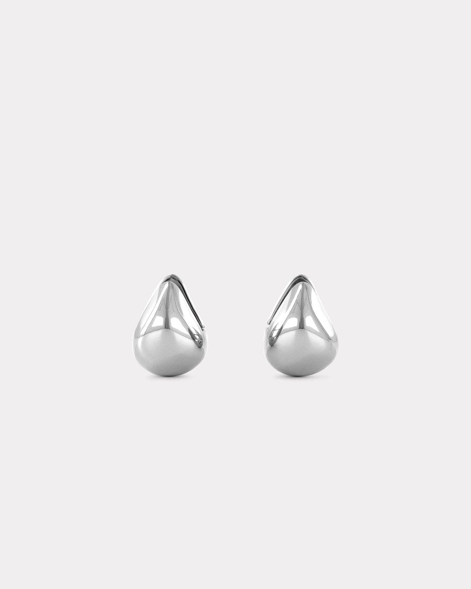 silver orb drop earrings