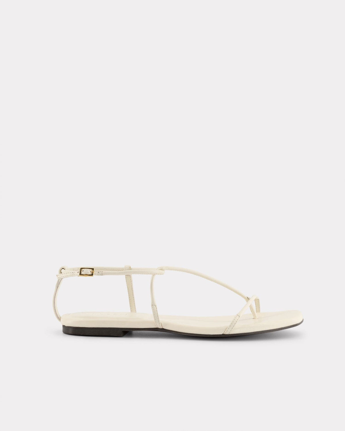 The Evening Sandal - Butter  ESSĒN Cream Leather 35