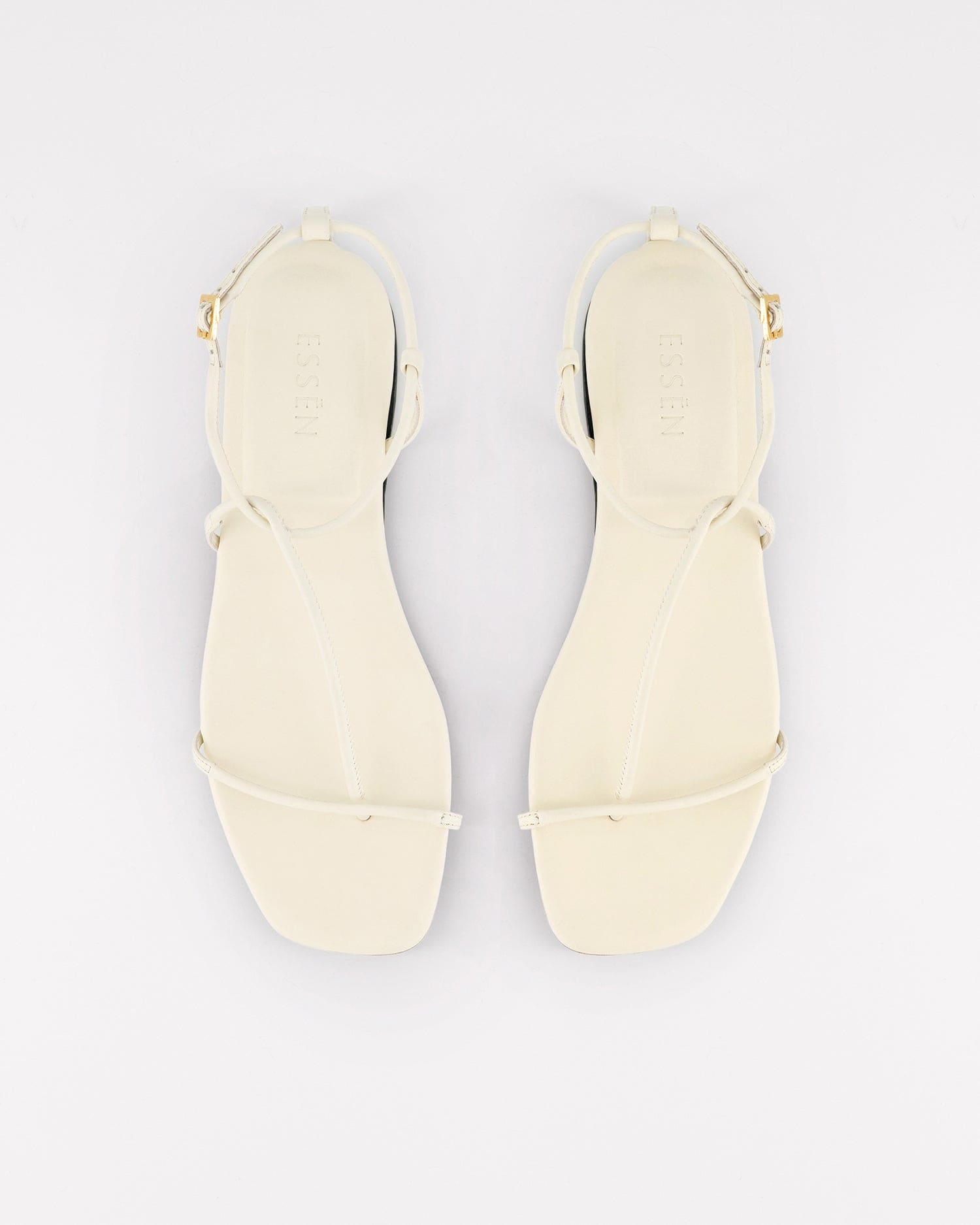 ivory flat strappy summer sandals