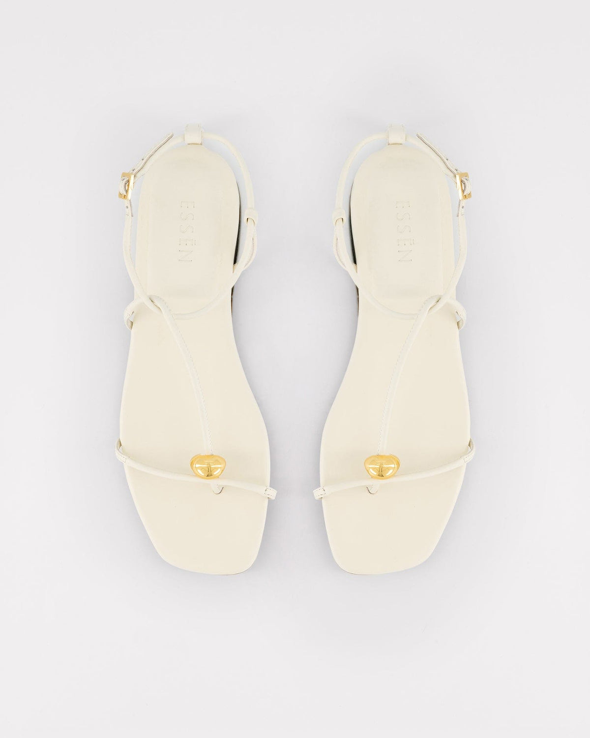 the row inspired minimalist sandals in butter
