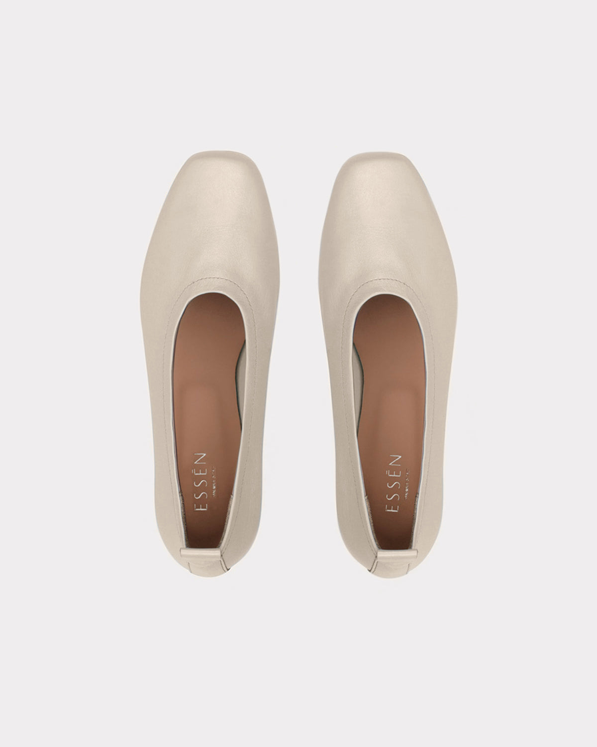 ivory leather flats made in italy 