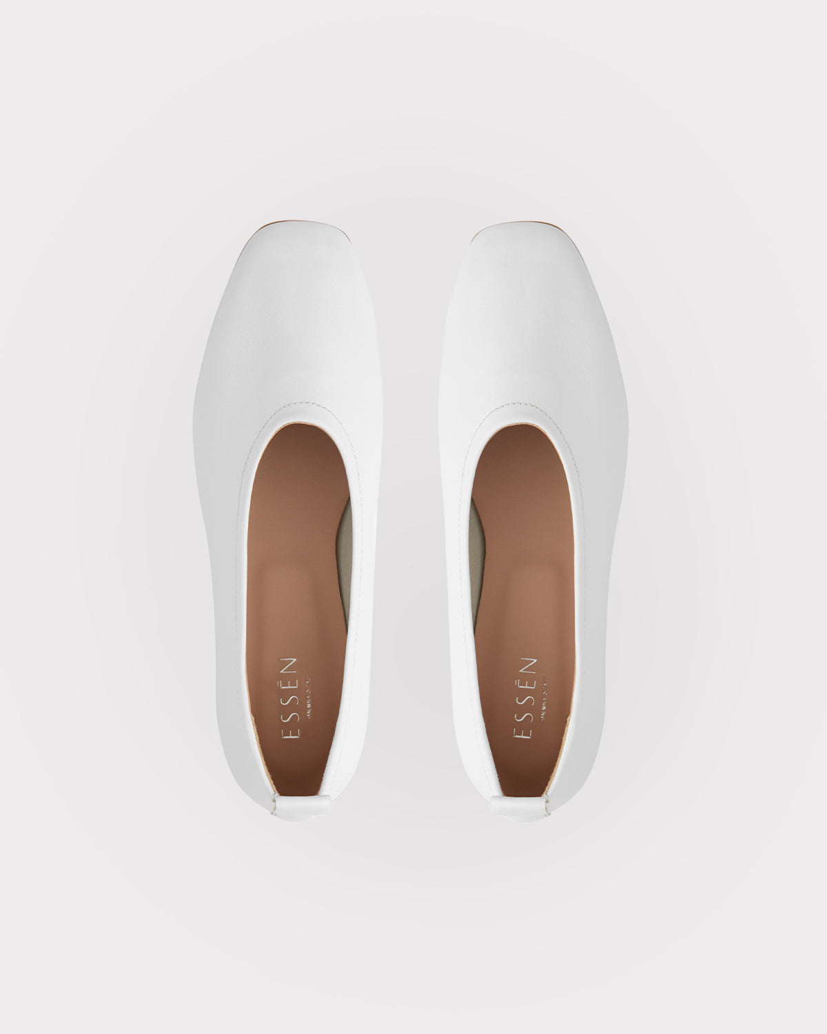 ethical white leather flats for summer 