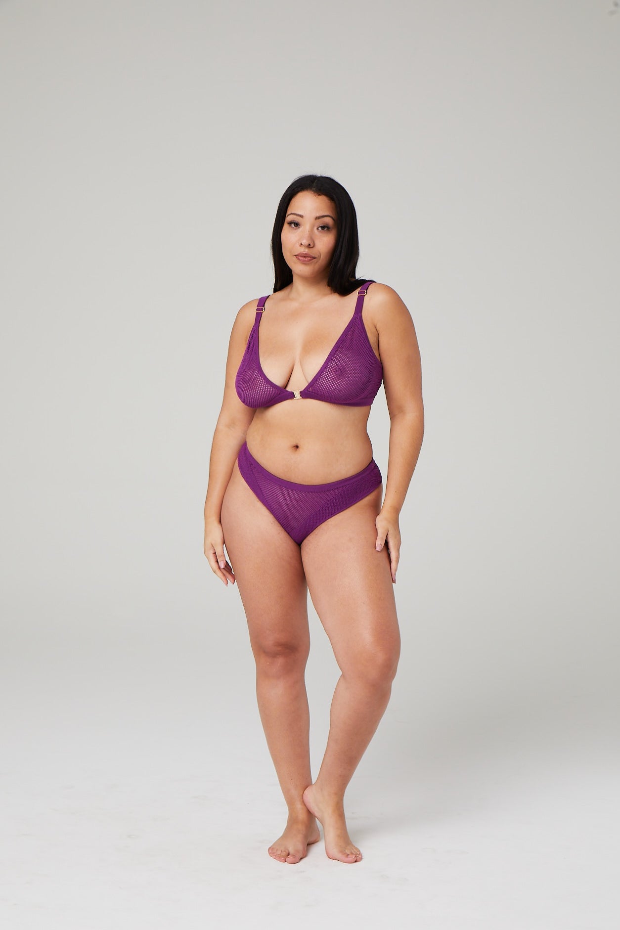 sustainable cheeky cut hipster panties in purple