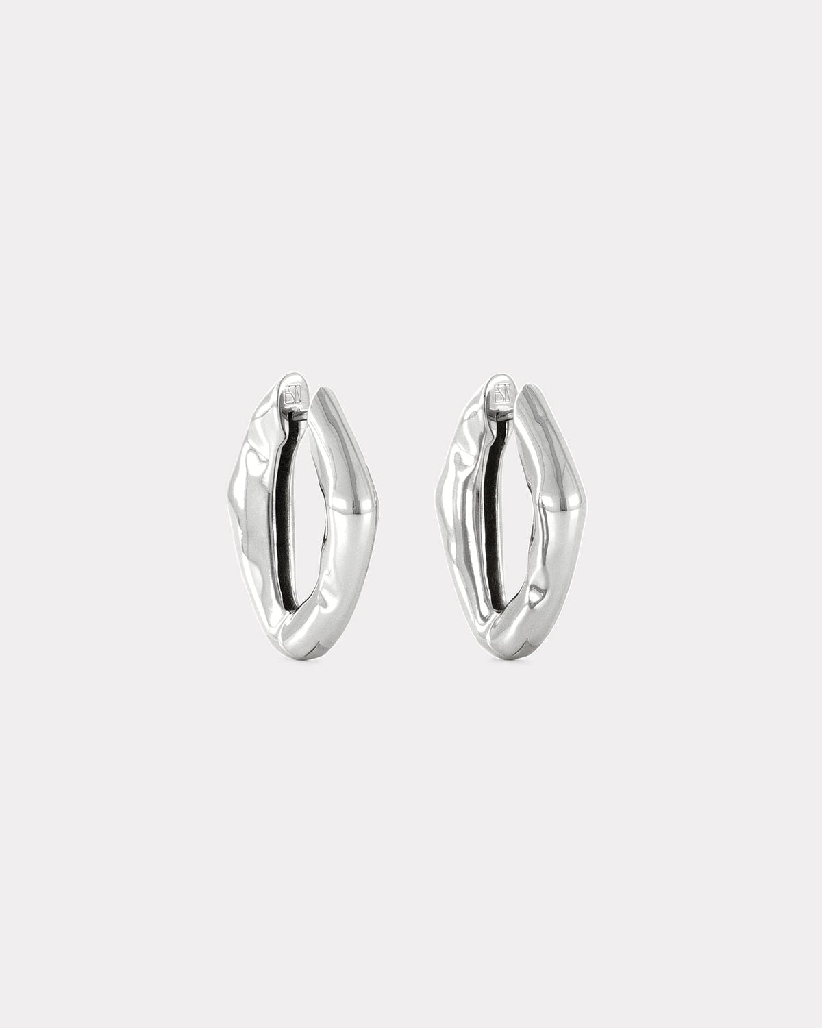 recycled sterling silver hoop earrings