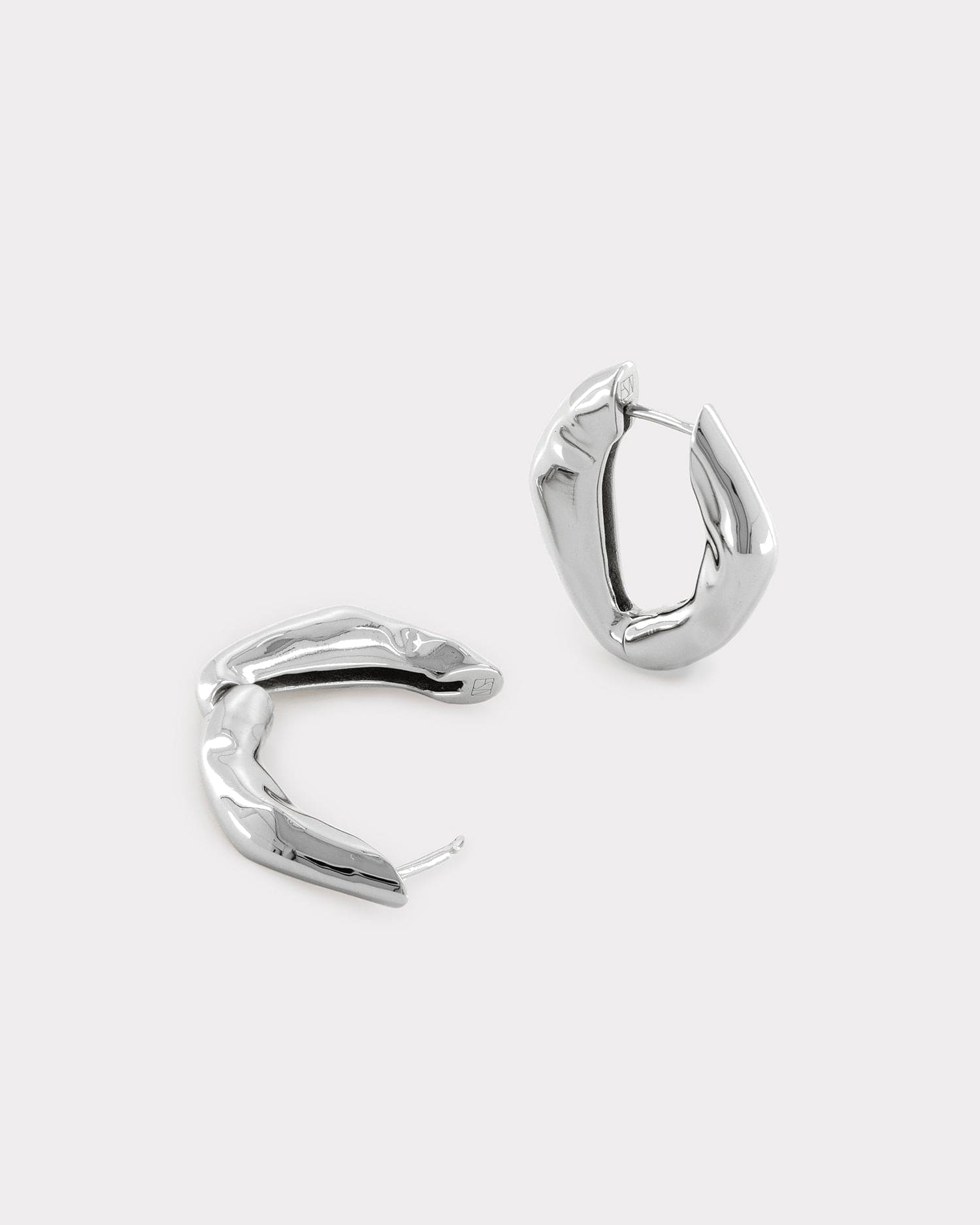 slow fashion silver hoop earrings