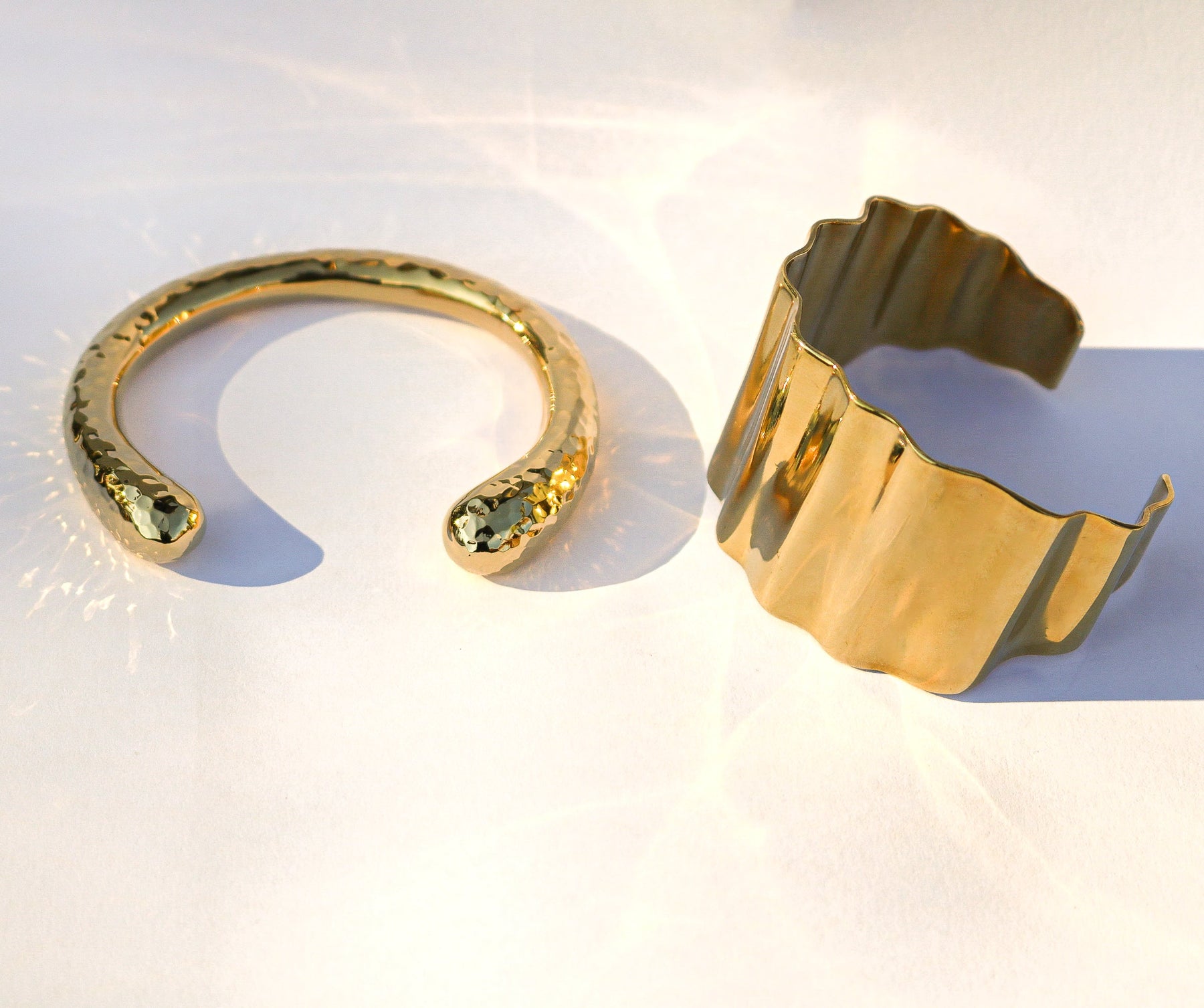 ethical gold cuff and bangles