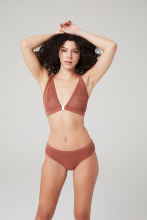 light brown knit panties made from sustainable materials