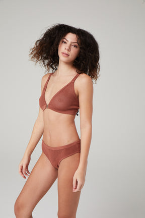 eco chic hipster cut panties in light brown
