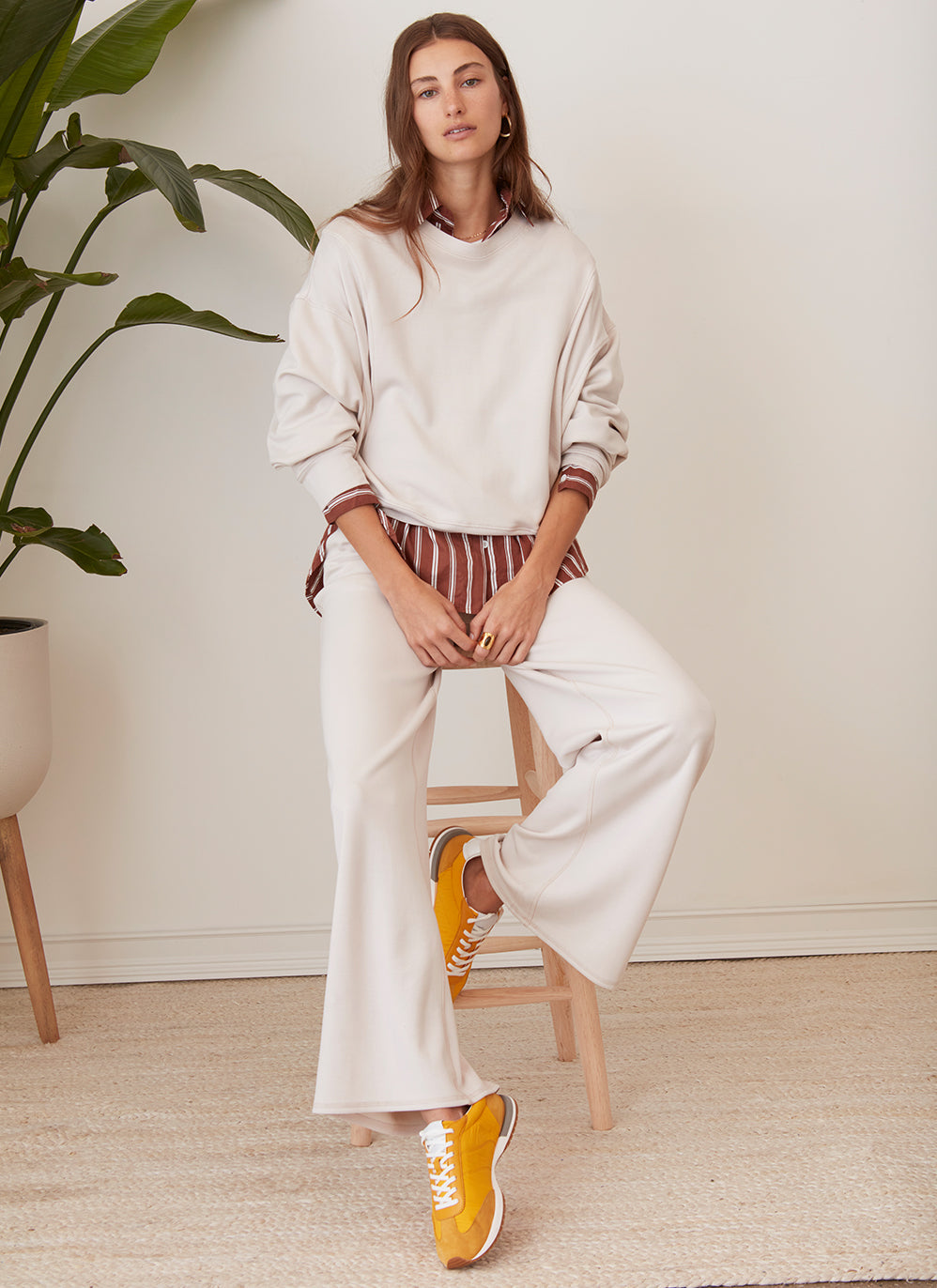 Corbin Pant Pants Grey State Spa White XS