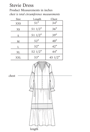 sustainable fashion flowy white dress size chart