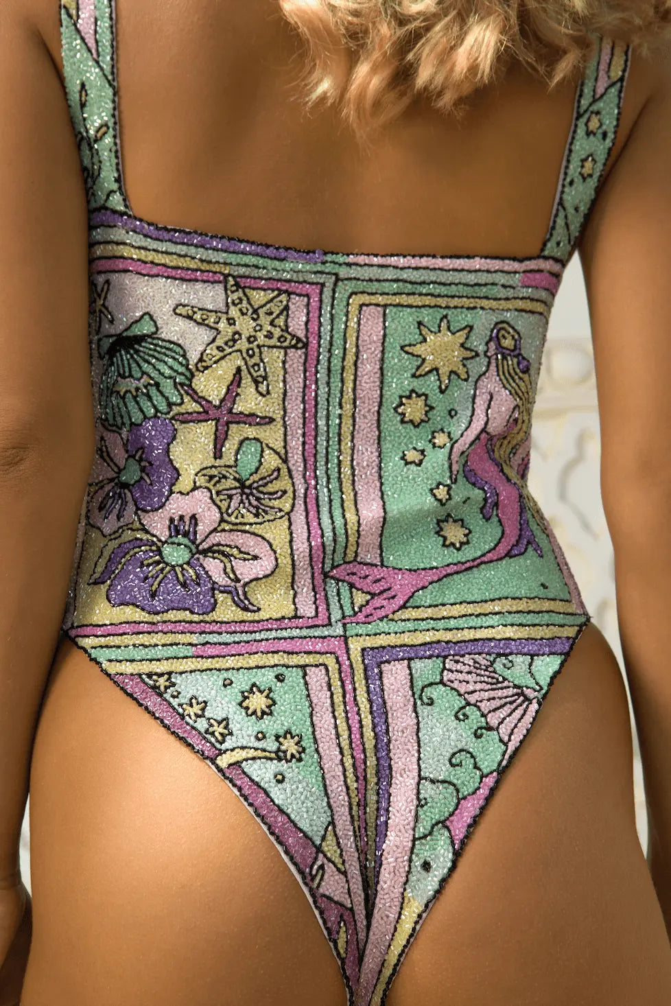 embroidered swimsuit luxury resort wear