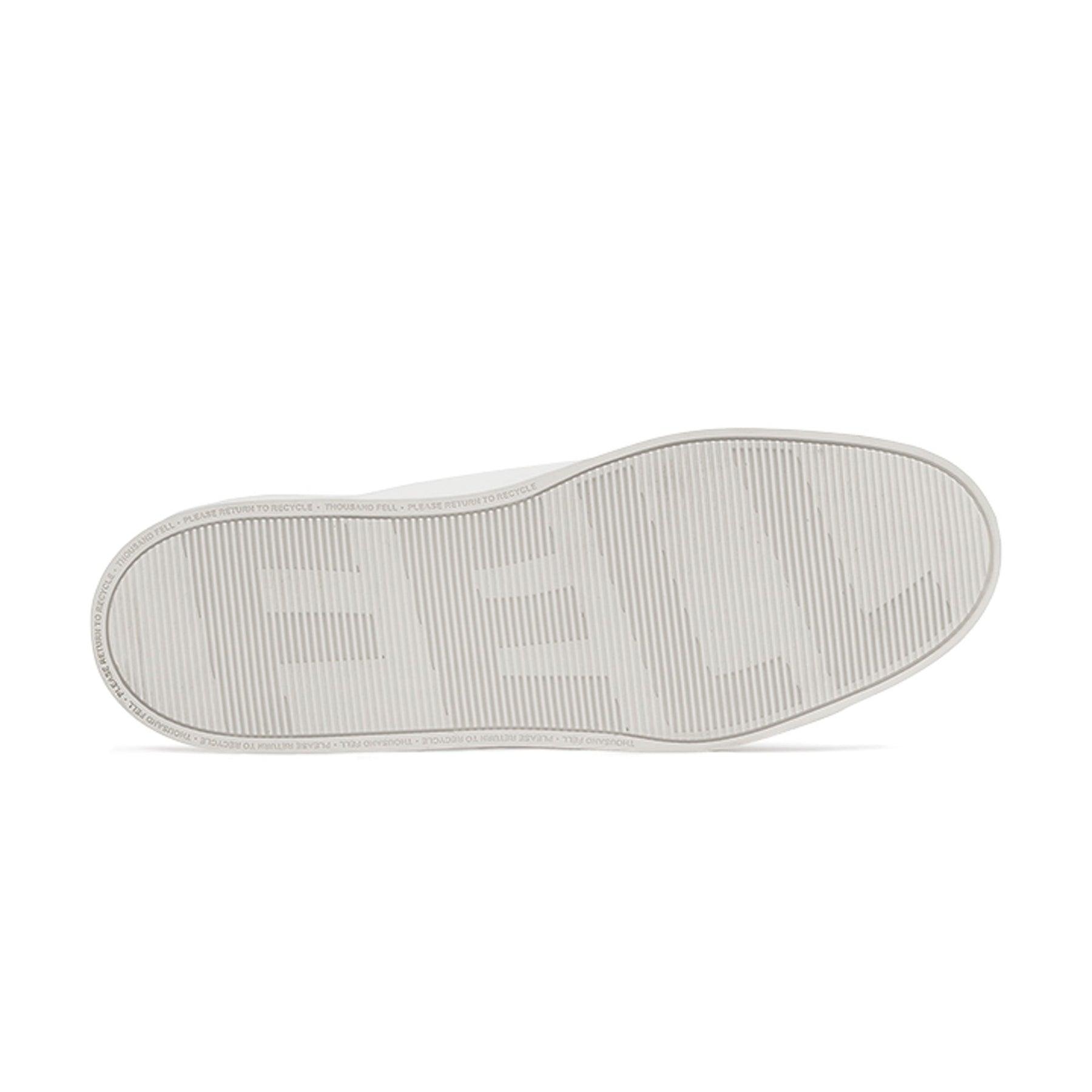sole view of sustainable white slips on