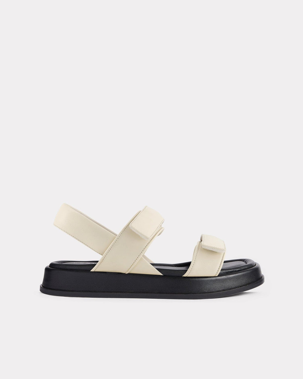 chunky double strapped sandals in butter