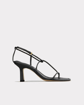 Black strappy heel eco-friendly summer sandal