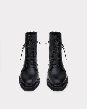 ethical shoe brand classic combat boot in black leather