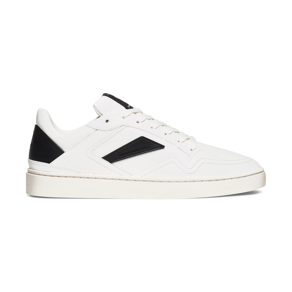 eco-friendly sneaker in white with black details