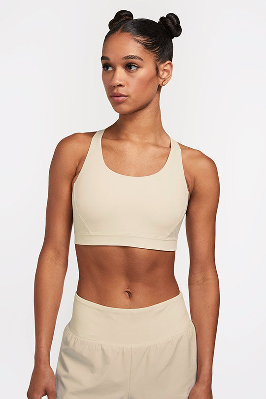 sustainable sports bra beige