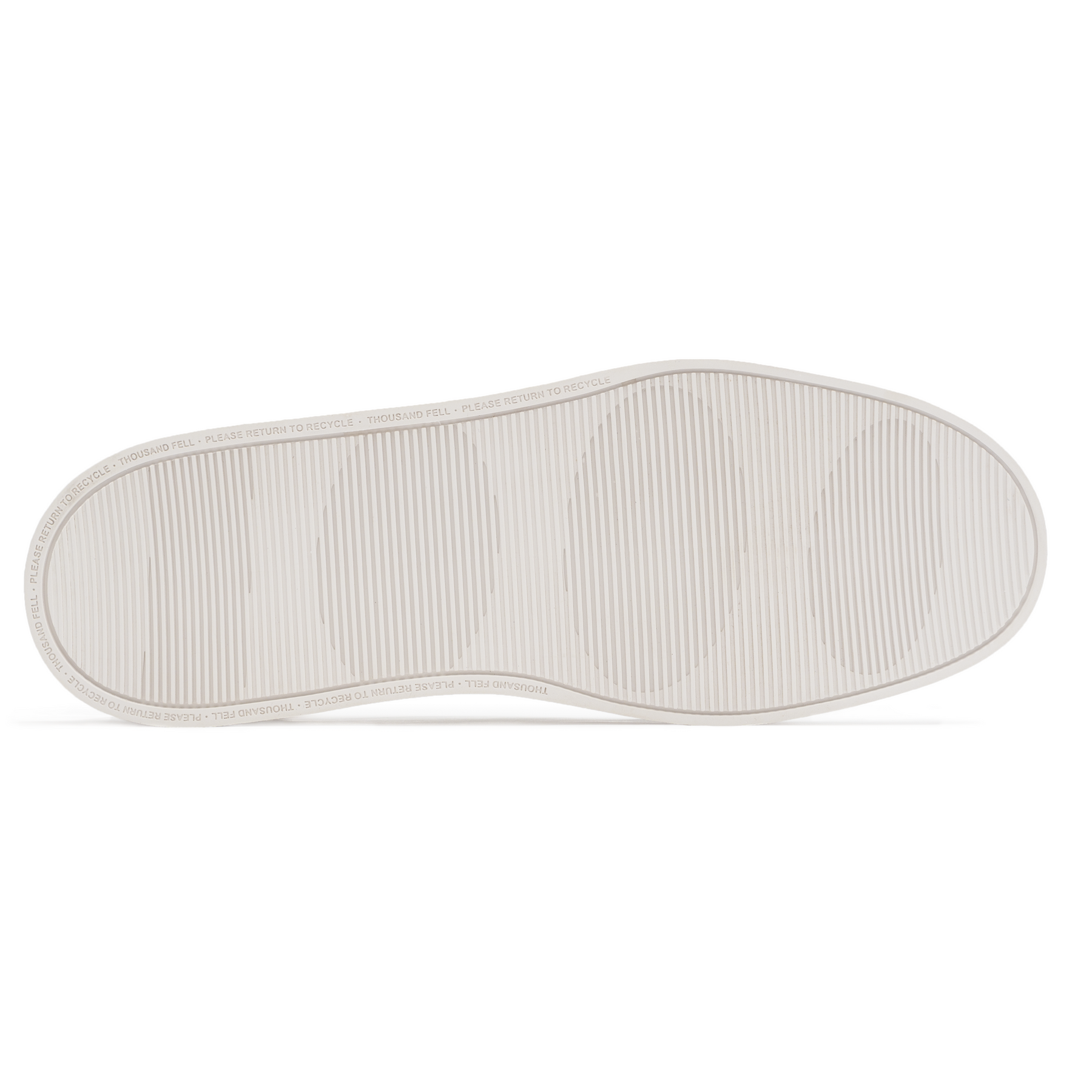 sole view of sustainable white sneakers