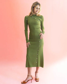 capsule wardrobe essential knit top in green