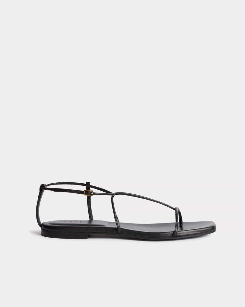 Strappy Sustainable Summer Sandal - The Evening Sandal - Black