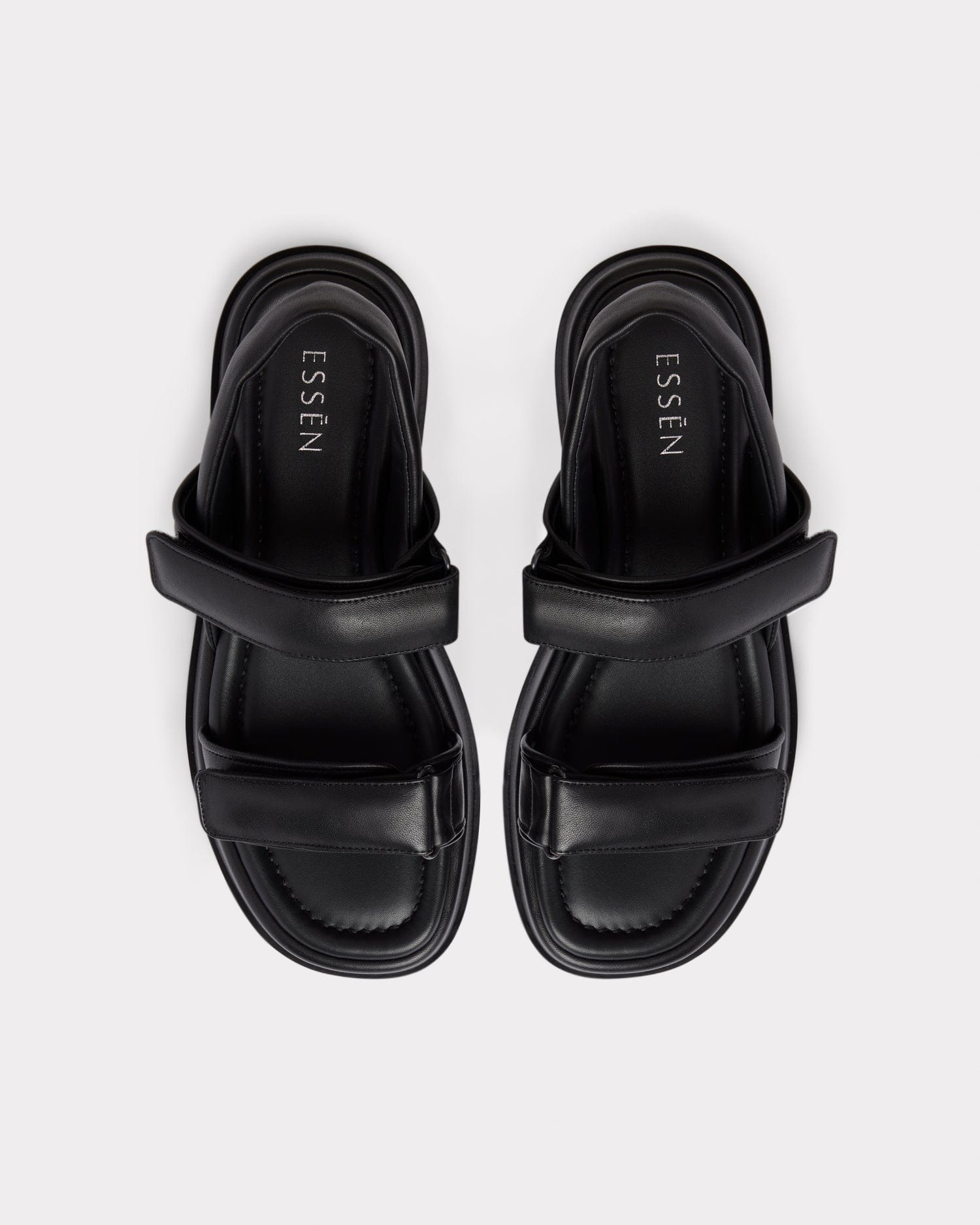 eco conscious black sporty chunky sandal