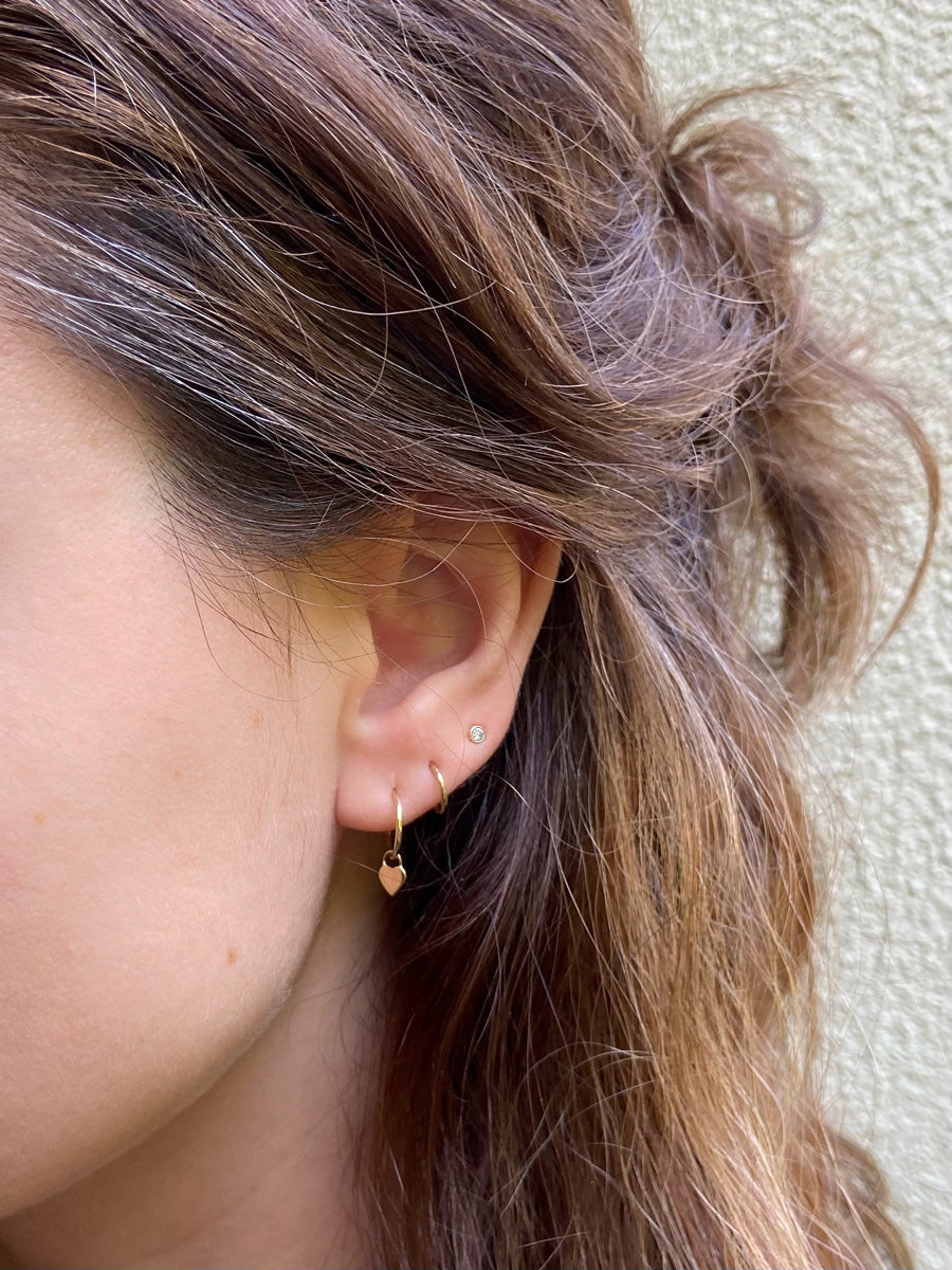 ethical diamond stud earrings made from recycled gold