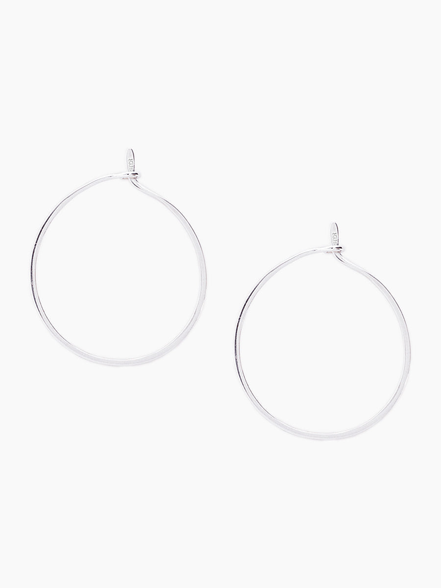 recycled sterling silver hoop earrings
