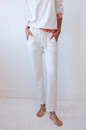white cotton pants for summer