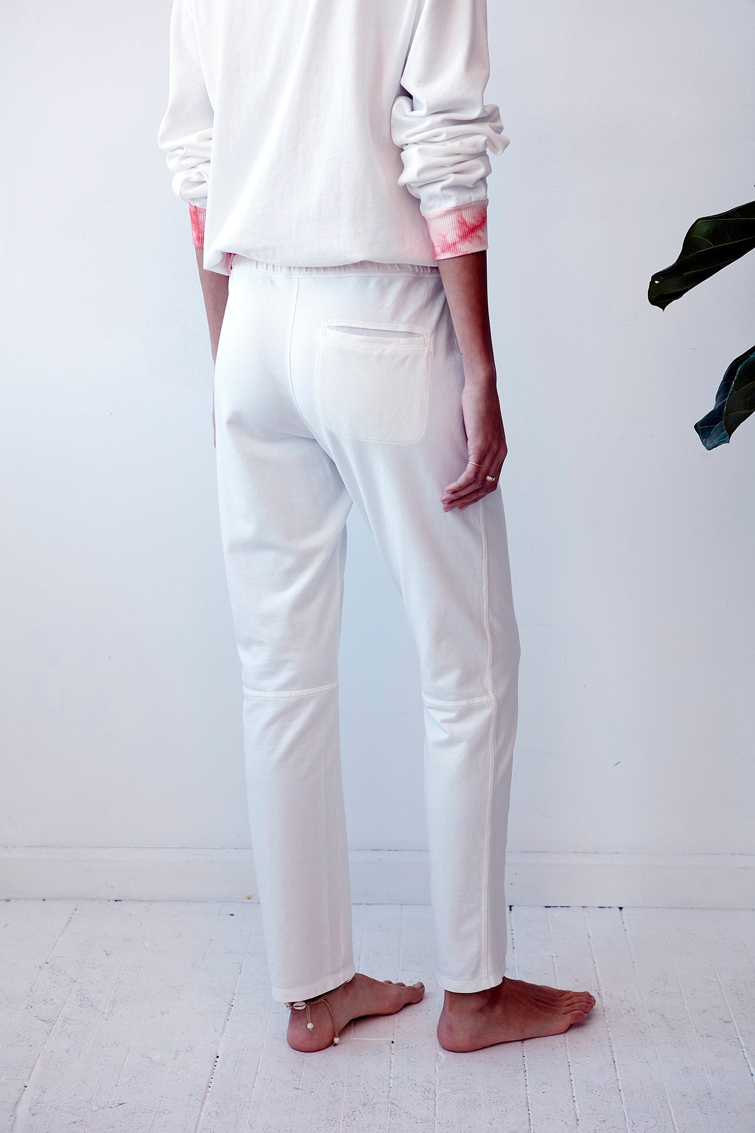 white cotton pants for summer sustainable loungewear