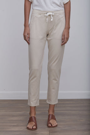 sustainable cotton pants beige loungewear