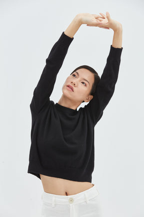 The Cropped Cashmere Crewneck