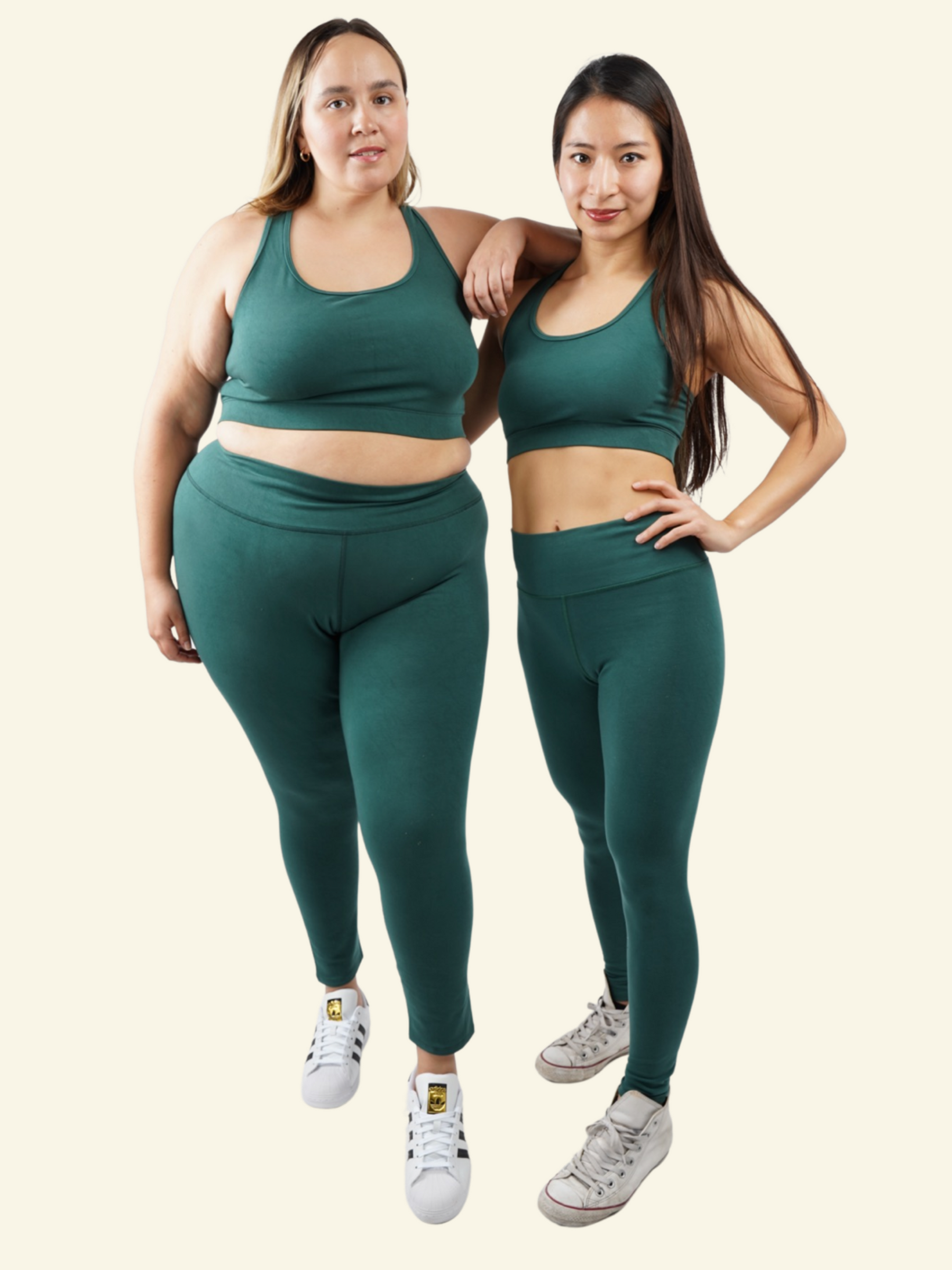 emerald green sustainable active wear matching set
