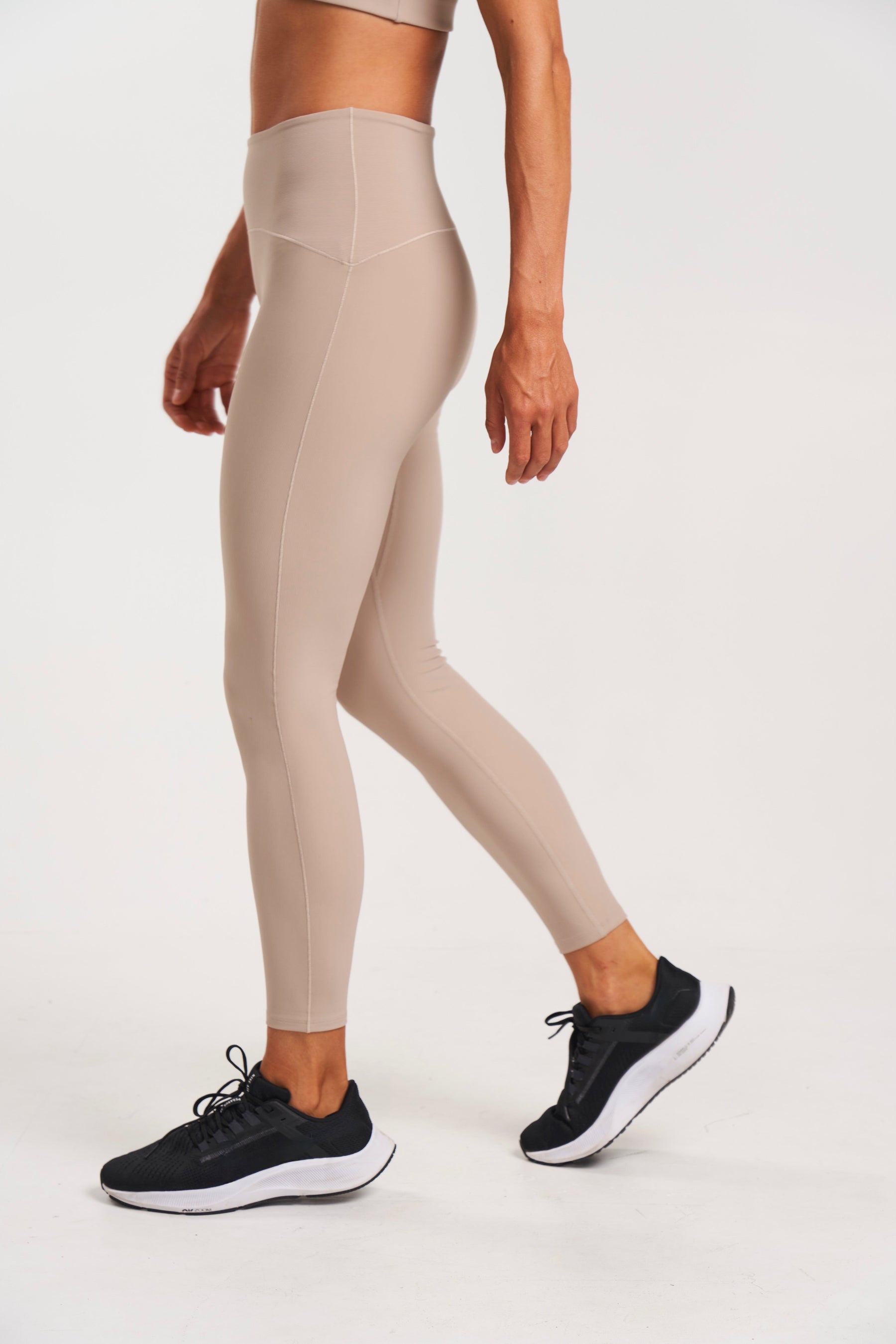 ethically produced workout leggings in beige