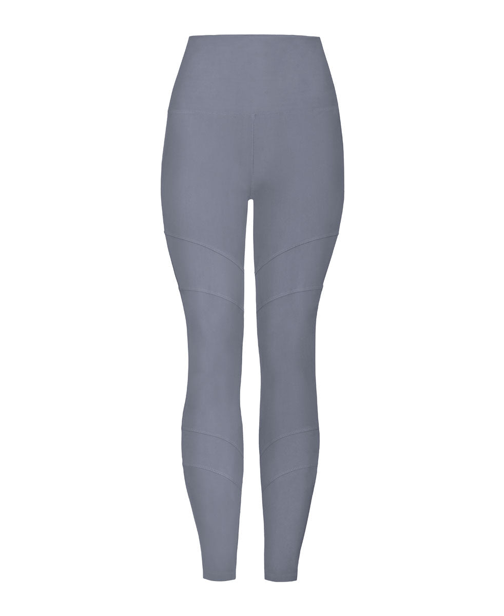 eco friendly workout leggings in color storm (gray)