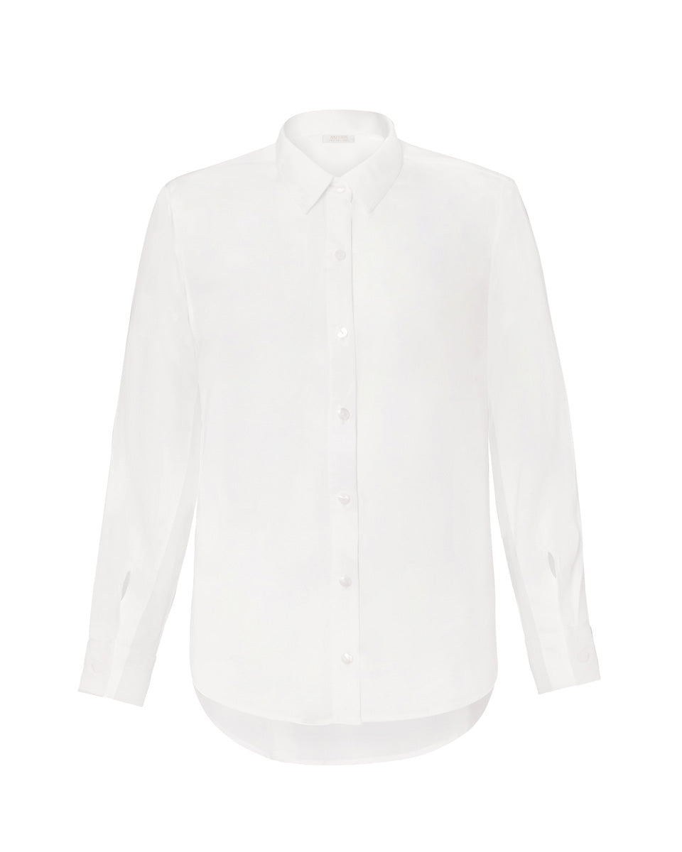 sustainable white button down