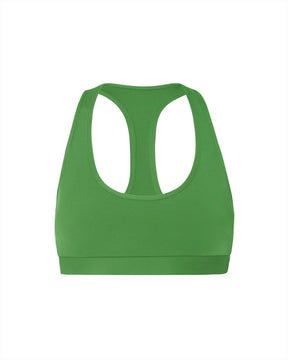 sustainable sports bra in color grass  (kelly green)