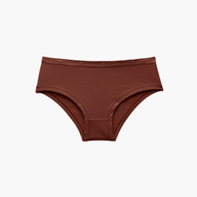 brown organic cotton mid rise hipster underwear