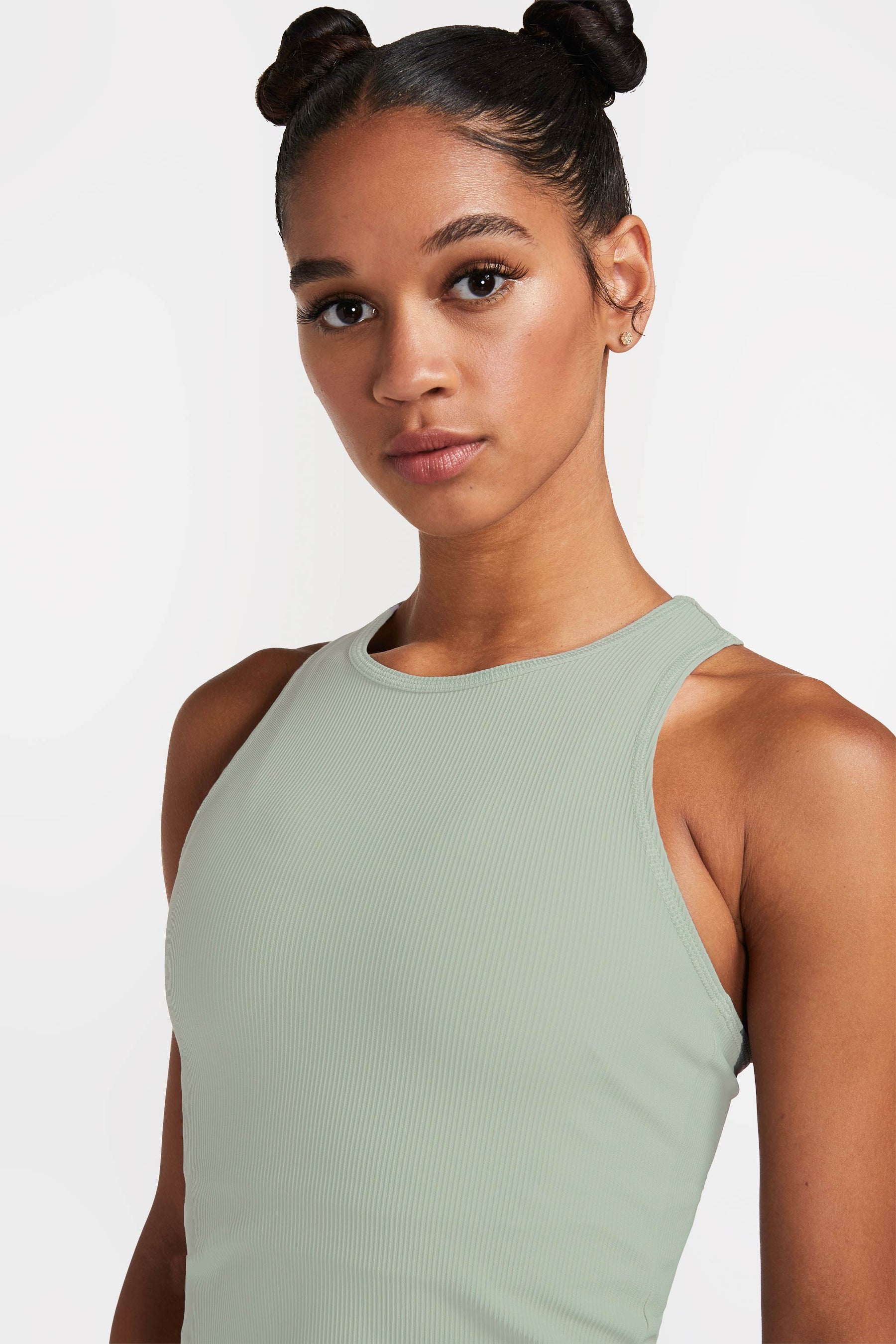Sustainable athletic wear tank top sage green