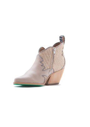 Atlantis Vegan Ankle Boots Taupe With Jute