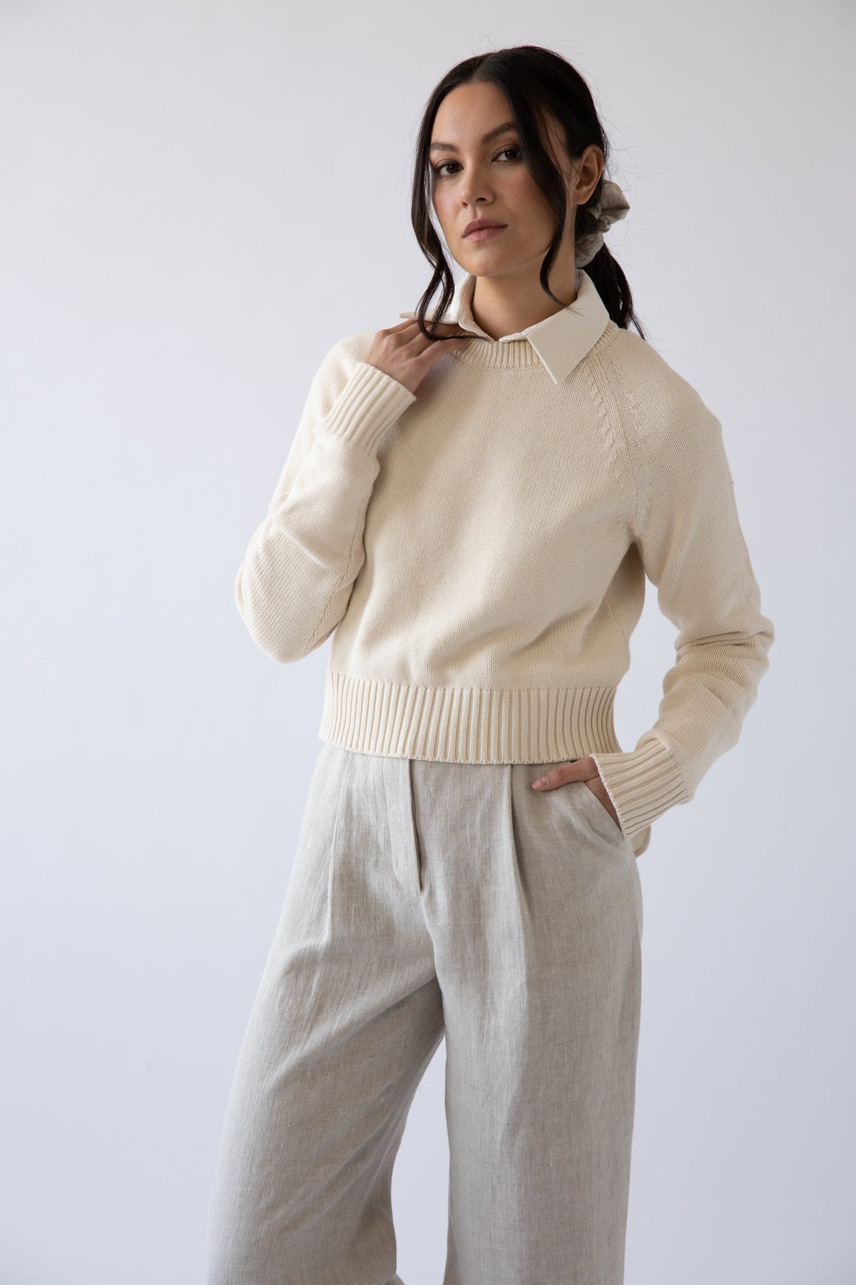 organic cotton essential pullover sweater