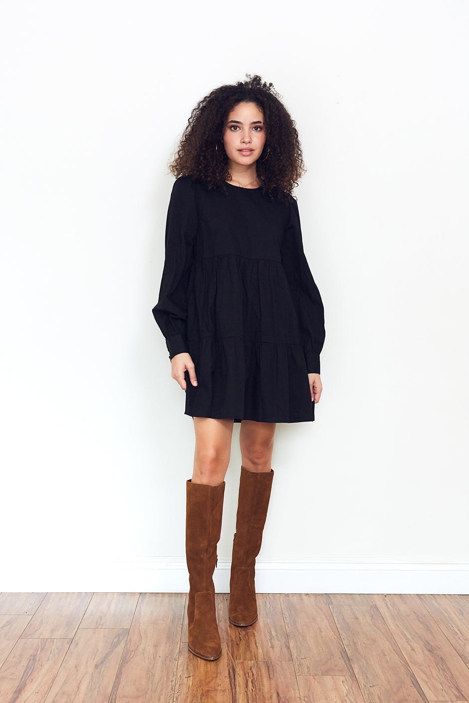 Olivia Mini Dress in Black Currant